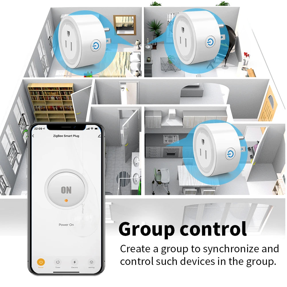 Tuya WiFi Smart Plug 20A with Power Monitor US Canada Mexico Peru Japan Colombia Smart Socket Timer Work With Alexa Google Home