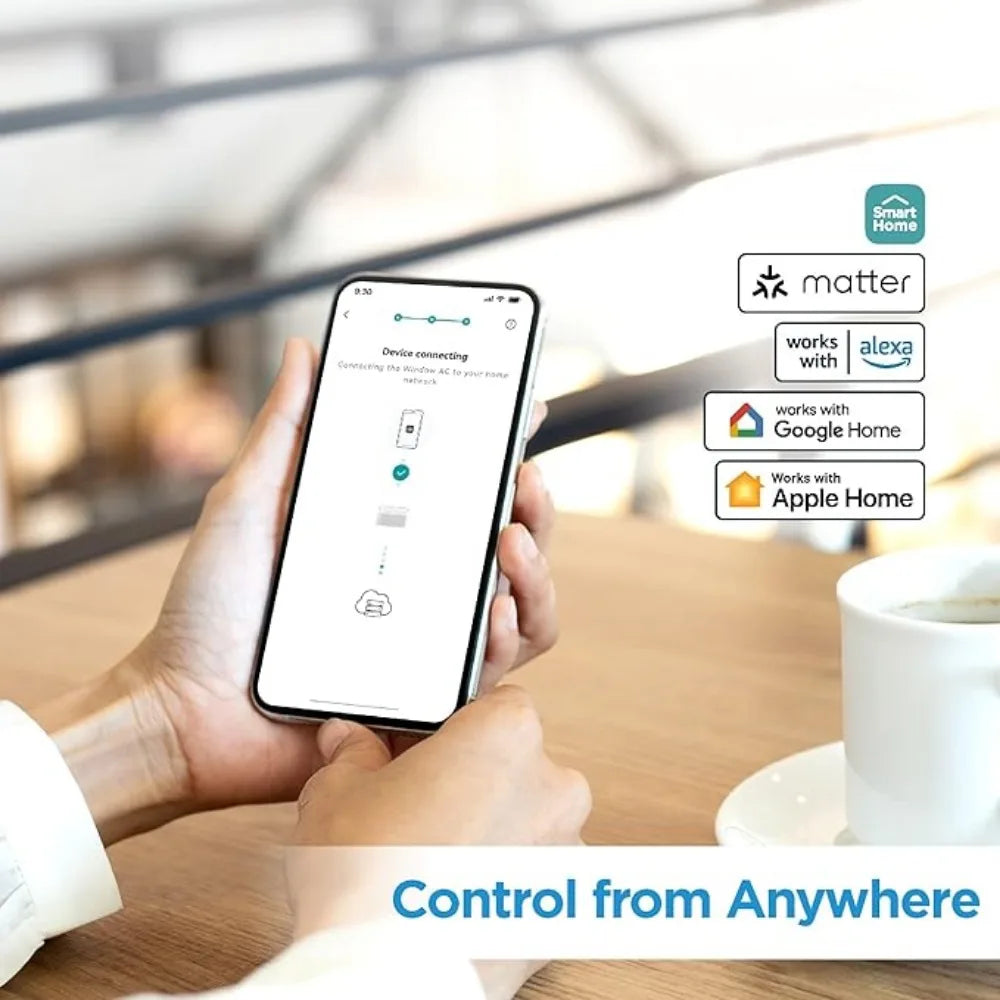 12,000BTU U-Shaped Smart Inverter Air Conditioner–Cools up to 550Sq. Ft. Ultra Quiet with Open Window Flexibility Remote Control