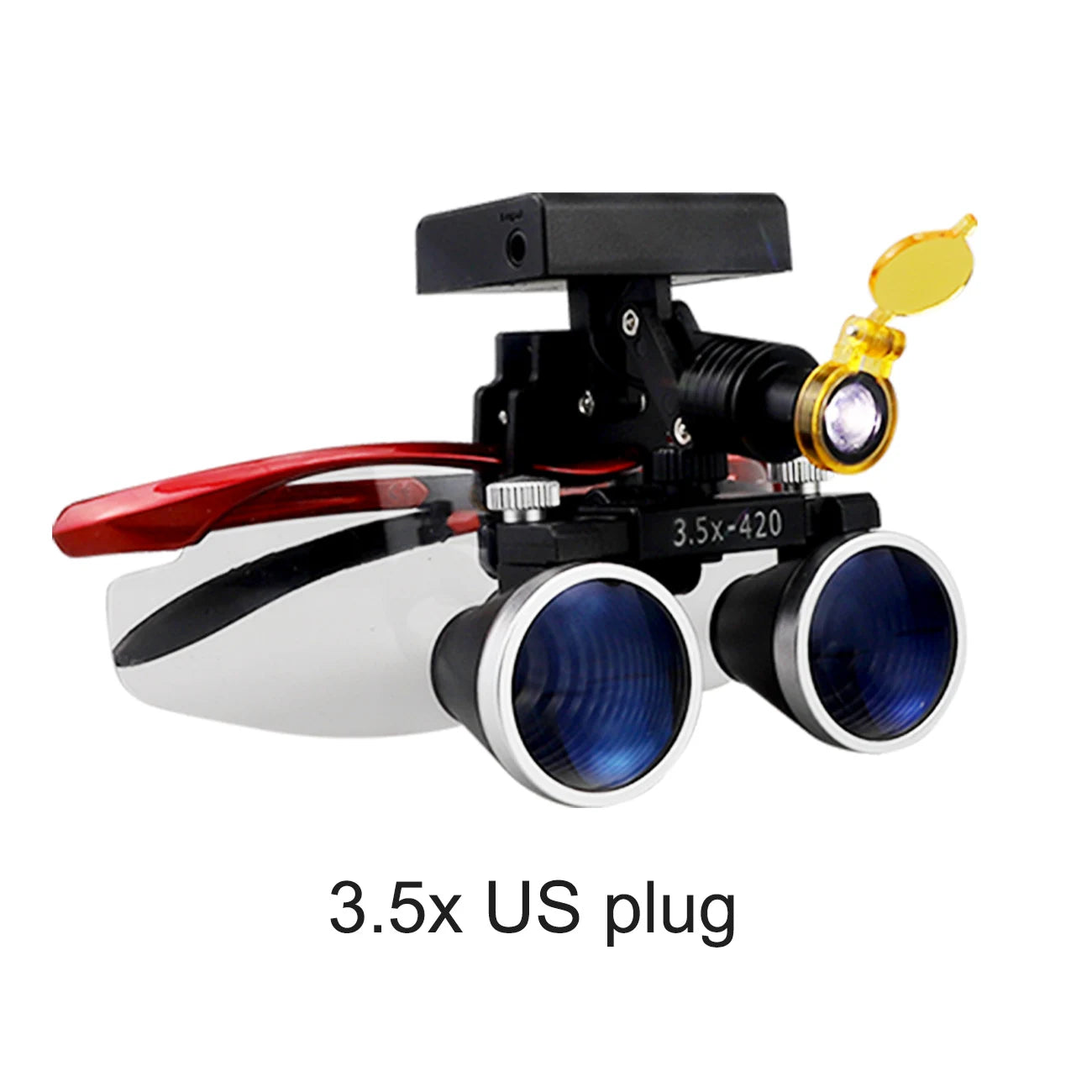 Dental Loupes Dental Magnifier Dental Lab Medical Loupes Magnification Binocular 2.5/3.5x Headlight Wireless  5W Headlamp