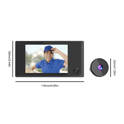 3.5 Inch Peephole Door Video Camera 120° Wide View Angle 1MP Digital Doorbell Viewer Outdoor Monitor for Home Security System