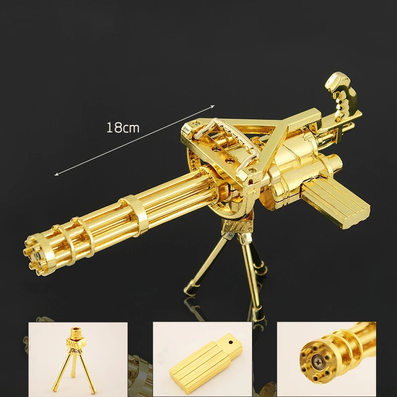 PUBG Keychain 18cm Gatling Gun Model 98K AWM AKM M24 Mini Metal Key Ring Pendant Car Key Chain Collectible Holiday Gift Toy Guns