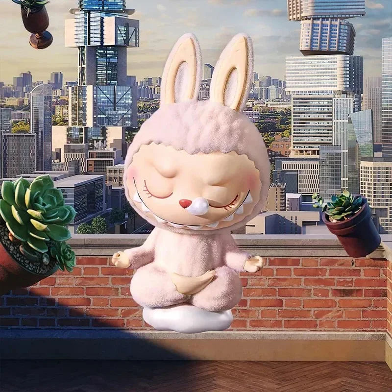 POP MART LABUBU THE MONSTERS Lazy Yoga Series Blind Box Toys Kawaii Anime Action Figure Caixa Caja Surprise Mystery Box Dolls