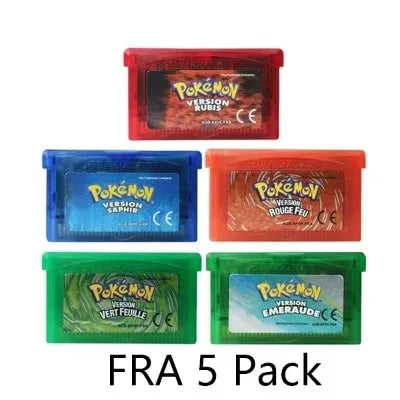 GBA Game 32 Bit Video Game Cartridge Console Card Pokemon Emerald Ruby FireRed LeafGreen Sapphire Multi-language for GBA/NDS