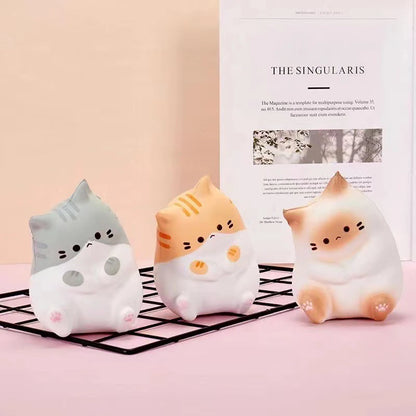 Cat Stress Relief Soft Toy PU Slow Rising Squeeze Antistress Ball Cartoon Table Ornaments Soft Stress Reliever Toys Hot
