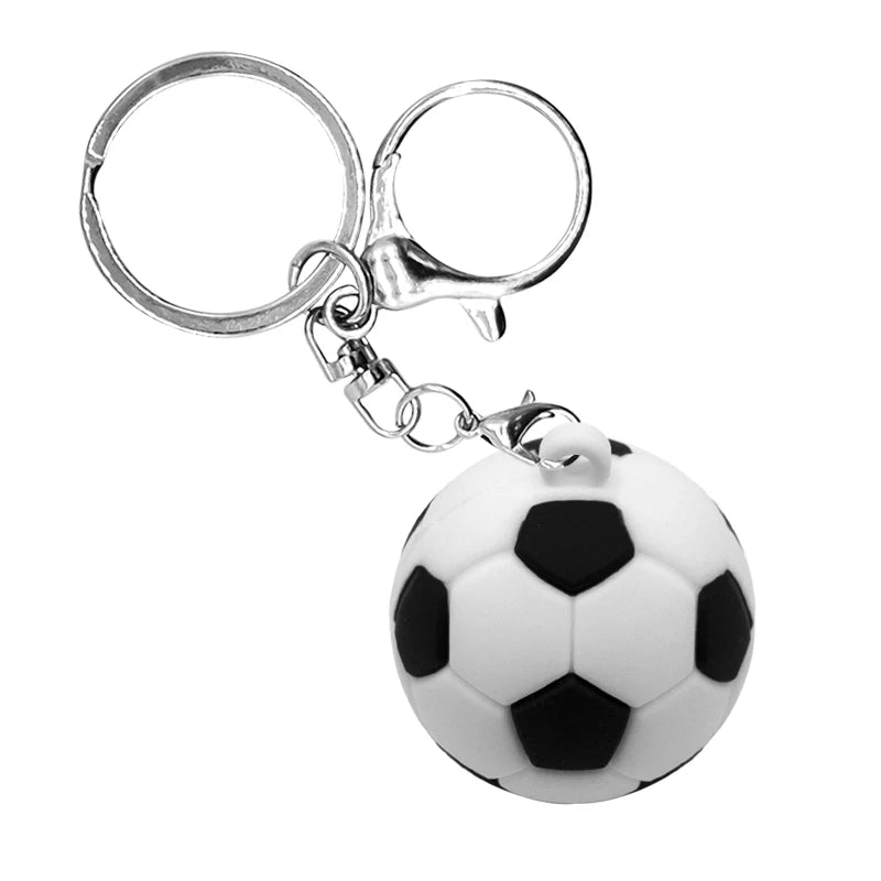 1PCS 3D Basketball Keychain Football Tennis Golf Ball Keyring Fit Car Key Accessories Sports Competition Souvenirs Friends Gift