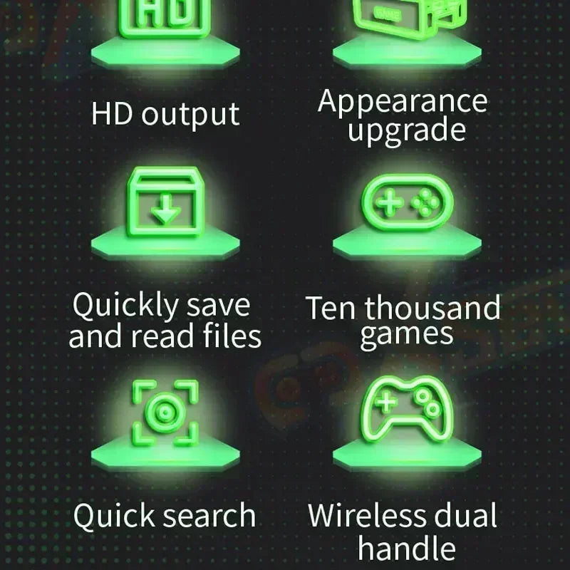 LZAKMR U9 Plug and Play Retro 3865U Game Console 500G HDD 70000+Games For Wii PS2 XBOX PSP GameCube N64 Wireless handle