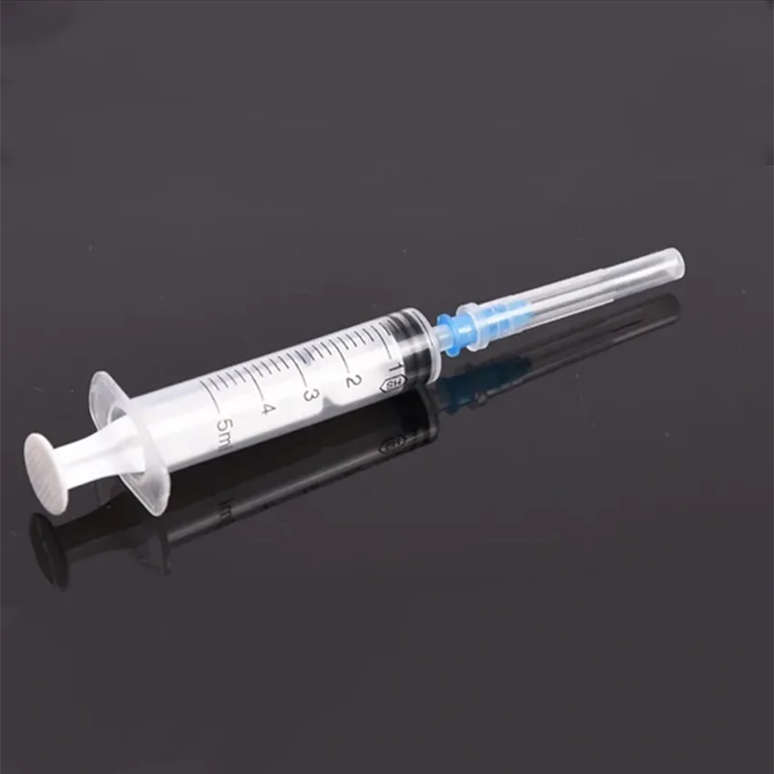 50 Disposable 5ml PVC Syringes for Pet Feeding Sterile and Independent Packaging