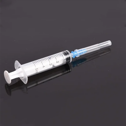 50 Disposable 5ml PVC Syringes for Pet Feeding Sterile and Independent Packaging