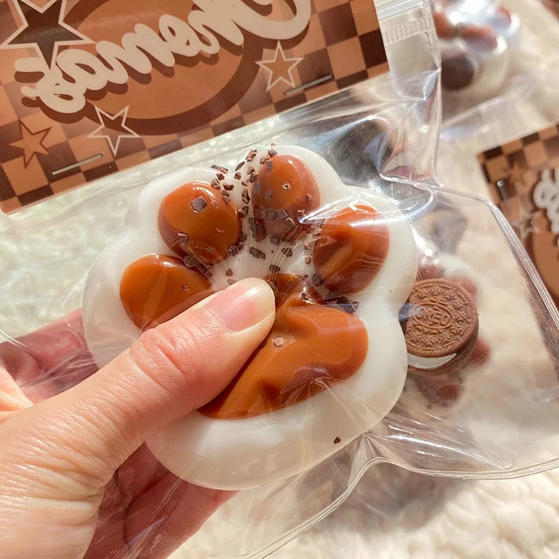 Cute Silicone Mud Feel  Cat Claw Toys Slow Rebound Decompression Toy Reduce Stress Decompression Gifts For Kids Sensory Toys