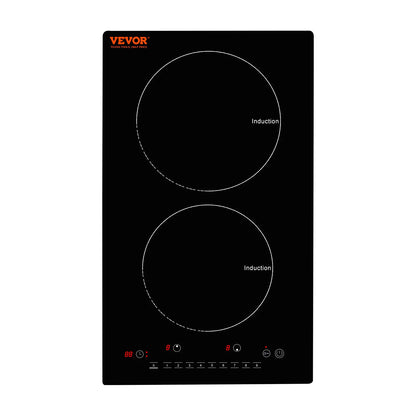 VEVOR 2 Burners Electric Induction Cooktop Stove Hob Built-in Burner Cooker Sensor Touch Control Magnetic Cooker Hot Plate