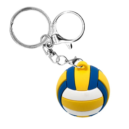 1PCS 3D Basketball Keychain Football Tennis Golf Ball Keyring Fit Car Key Accessories Sports Competition Souvenirs Friends Gift