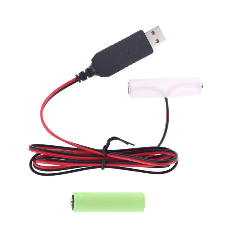 Battery Eliminator USB Power SupplyCable Replace 1.5V AA Battery for Radio Electric Toy Clock LED Strip Light Calculator