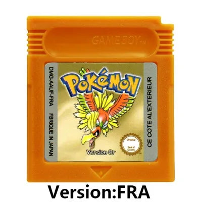 GBC 16-bit Game Video Game Cartridge Console Card Pokemon Red Blue Crystal Golden Green Silver Yellow with Multi-language