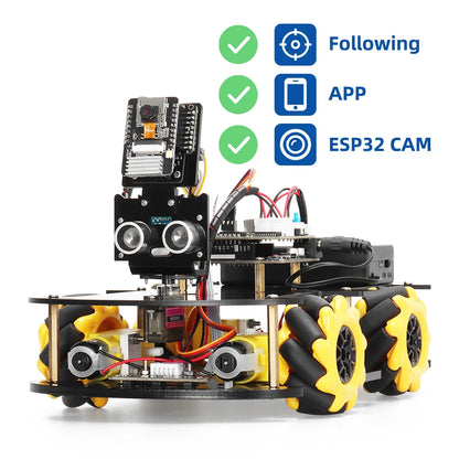 ESP32 Robot Starter Kit For Arduino Programming with Camera and Codes Learning Develop Skill Full Version Smart Automation Set
