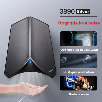 interhasa! Automatic Jet Hand Dryer Induction Hot and Cold Infrared Sensor HEPA Filter High Power Hand Dryer Bathroom Hotel