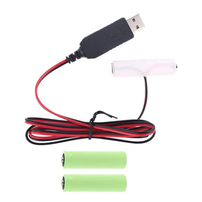 Battery Eliminator USB Power SupplyCable Replace 1.5V AA Battery for Radio Electric Toy Clock LED Strip Light Calculator