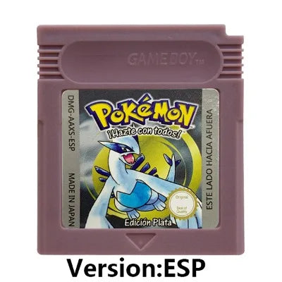GBC 16-bit Game Video Game Cartridge Console Card Pokemon Red Blue Crystal Golden Green Silver Yellow with Multi-language