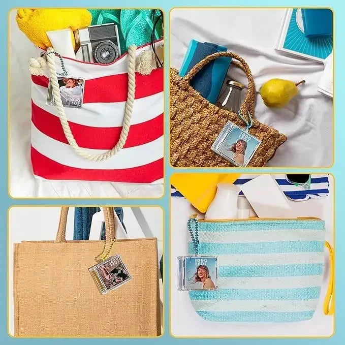 1pcs Custom mini CD case NFC Play songs DIY Artist Singer Music CD Smart Keychain Backpack decorative hangings