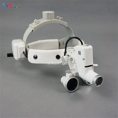 5W LED Dental Surgical Headband Head Light 2.5X 3.5X Loupes  Binocular Loupes Brightness Spot Ajustable Headlamp Lab Dentistry