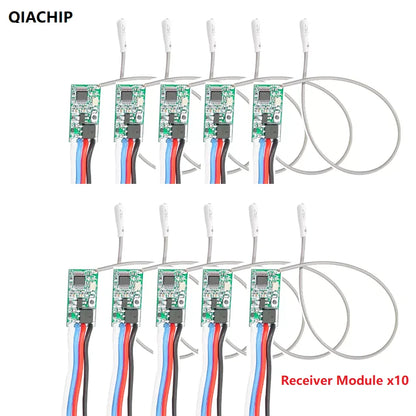 QIACHIP 5pcs 433.92Mhz Universal Wireless DC 3.6V-24V Remote Control Switch 1 CH RF Relay Receiver LED Light Controller DIY Kit