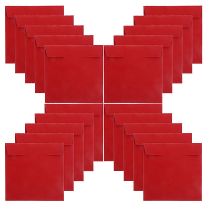 20 Pcs Envelope CD Bag DVD Kraft Paper Packaging Wedding Photography Advertising Information (red) Sheets Sleeves Envelopes