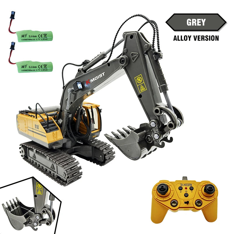 1/20 RC Car 2.4G Remote Control Excavator Construction Engineering Vehicle With 680 Degree Rotation Model Toys for Boys Kid Gift