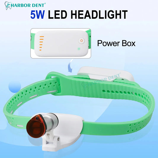 5W Dental LED Headligth Wireless Ultra-light High-brightness Dental Surgical Headband Medical Headlight  Adjustable Brightness