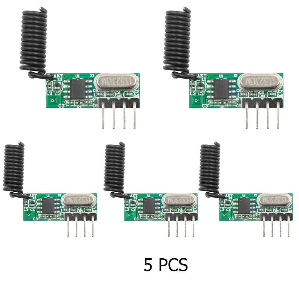 QIACHIP 433 MHz RF Receiver Superheterodyne UHF ASK RF 433.92Mhz Remote Control Module Kit Small Size Low Power For Arduino Uno
