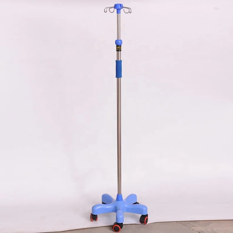 for Medical Stainless Steel Infusion Pole Removable IV Pole Holder Height Adjustable Infusion Stand Iv Drip Stand