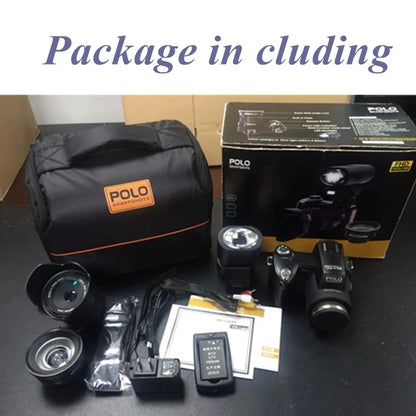 1080P 2024 HD Video Camera D7200 POLO Digital Camera 33MP DSLR Camera With 24X Telephoto Lens Professional Digital Camera