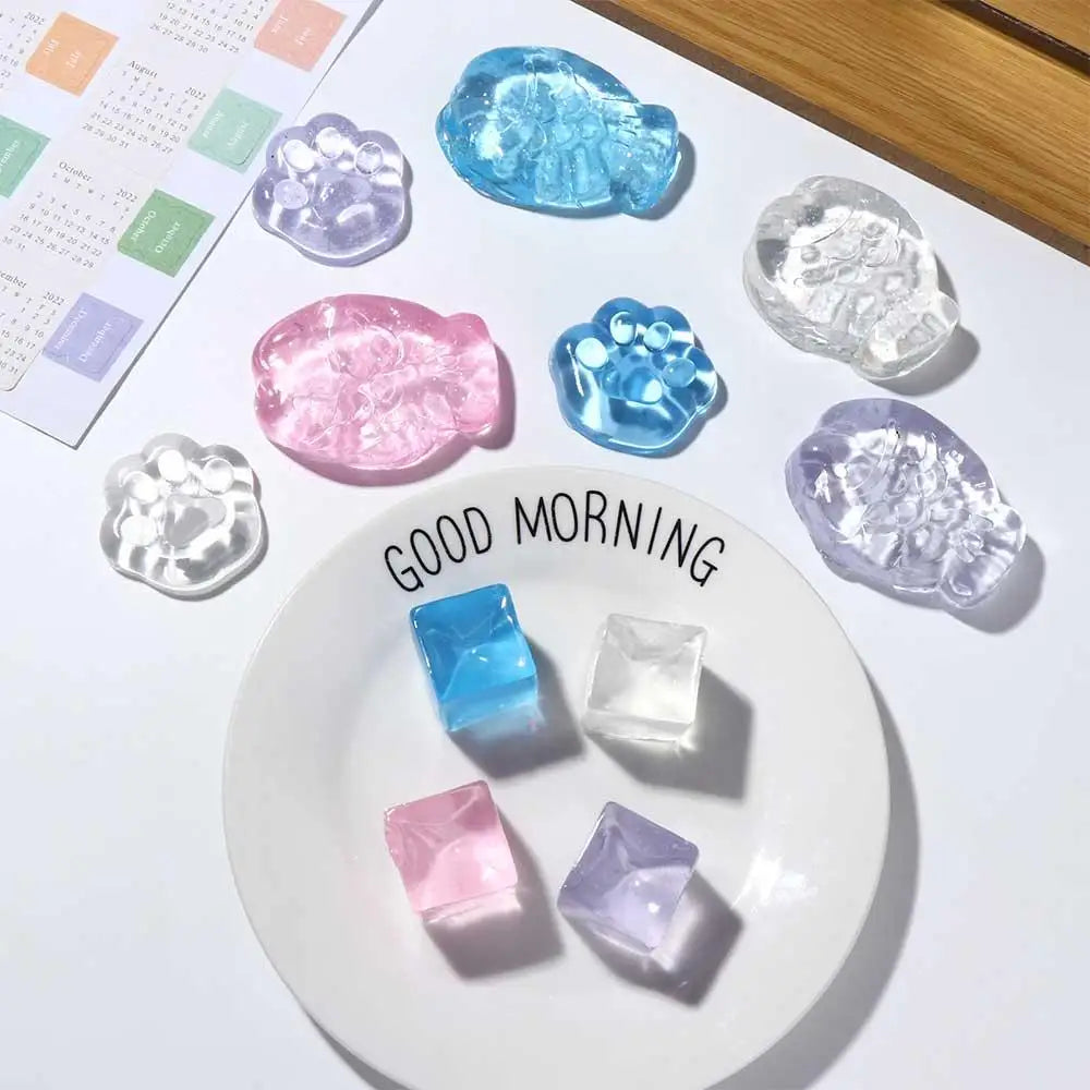 Gifts Mini Hand Pinching Cat Paw Fish Fidget Toy Ice Pressure Ball Toy Squeeze Toy Cat Paw Mini Mochi Mini Mochi Ice Block