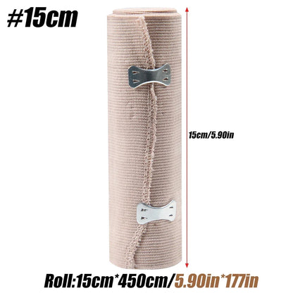 1 Roll Premium Elastic Bandage Wrap,Cotton Latex Free Compression Bandage Wrap with Self-Closure,Support & First Aid for Sports