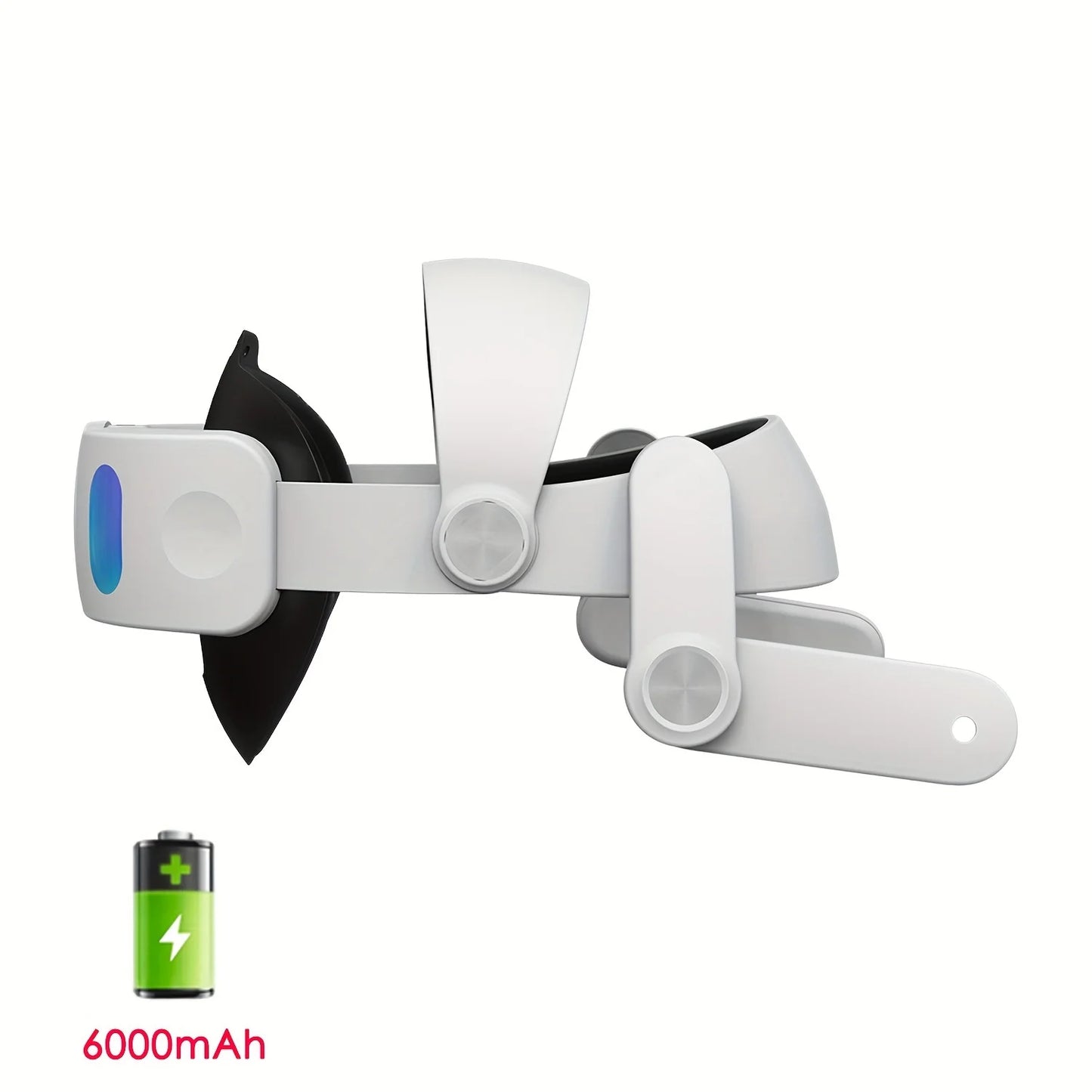 Head Strap Battery 6000mAh For Meta Quest 3/3S VR Headset Elite Strap Replacement Adjustable Enhanced Support Improve Comfort