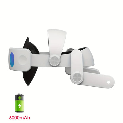 Head Strap Battery 6000mAh For Meta Quest 3/3S VR Headset Elite Strap Replacement Adjustable Enhanced Support Improve Comfort