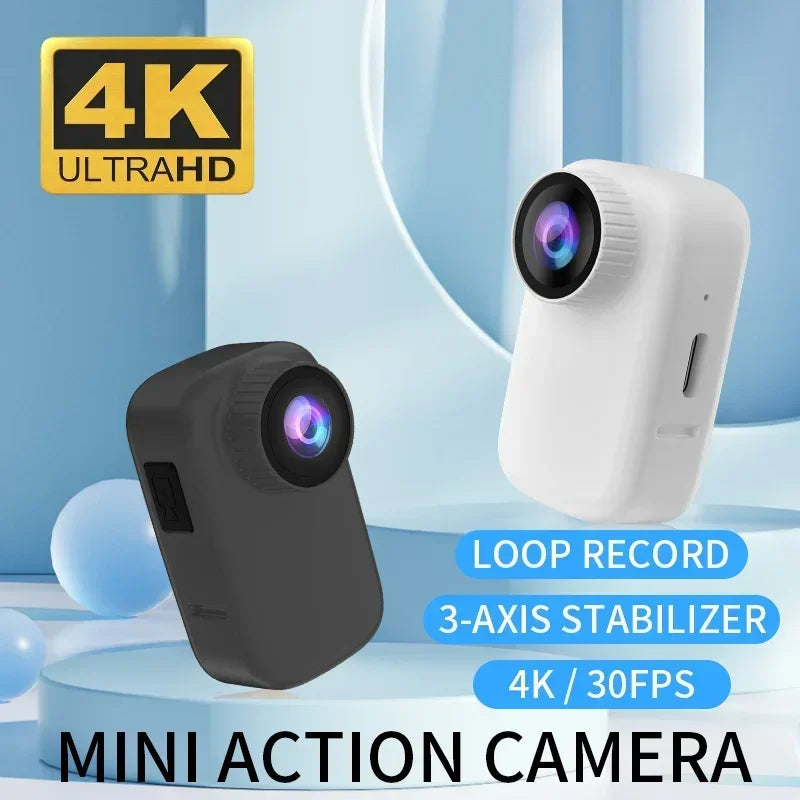 2024 Action Camera 4K HD Video WIFI Thumb Anti-shake Pocket Camera APP Real-time Viewing Vlog Shoot Pet Camera Worn on The Chest