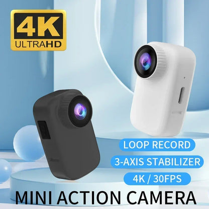 2024 Action Camera 4K HD Video WIFI Thumb Anti-shake Pocket Camera APP Real-time Viewing Vlog Shoot Pet Camera Worn on The Chest