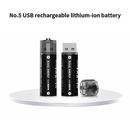 Large Capacity 1.5V AA 1500mAh USB Rechargeable AA Batteries USB Lithium ion Battery for Keyboard Mouse Toy