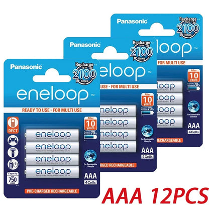 Panasonic Eneloop original AA AAA rechargeable battery 1.2v 1900mAh 800mAh pre-charged nimh suitable for flashlight camera toys