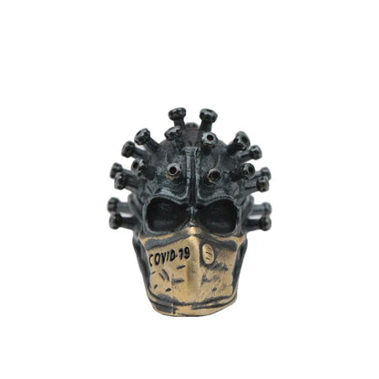 Surgical Mask Skull Head Brass Knife Beads Outdoors EDC DIY Tools Paracord Lanyard Pendants Keychains Accessories Punk Jewelry