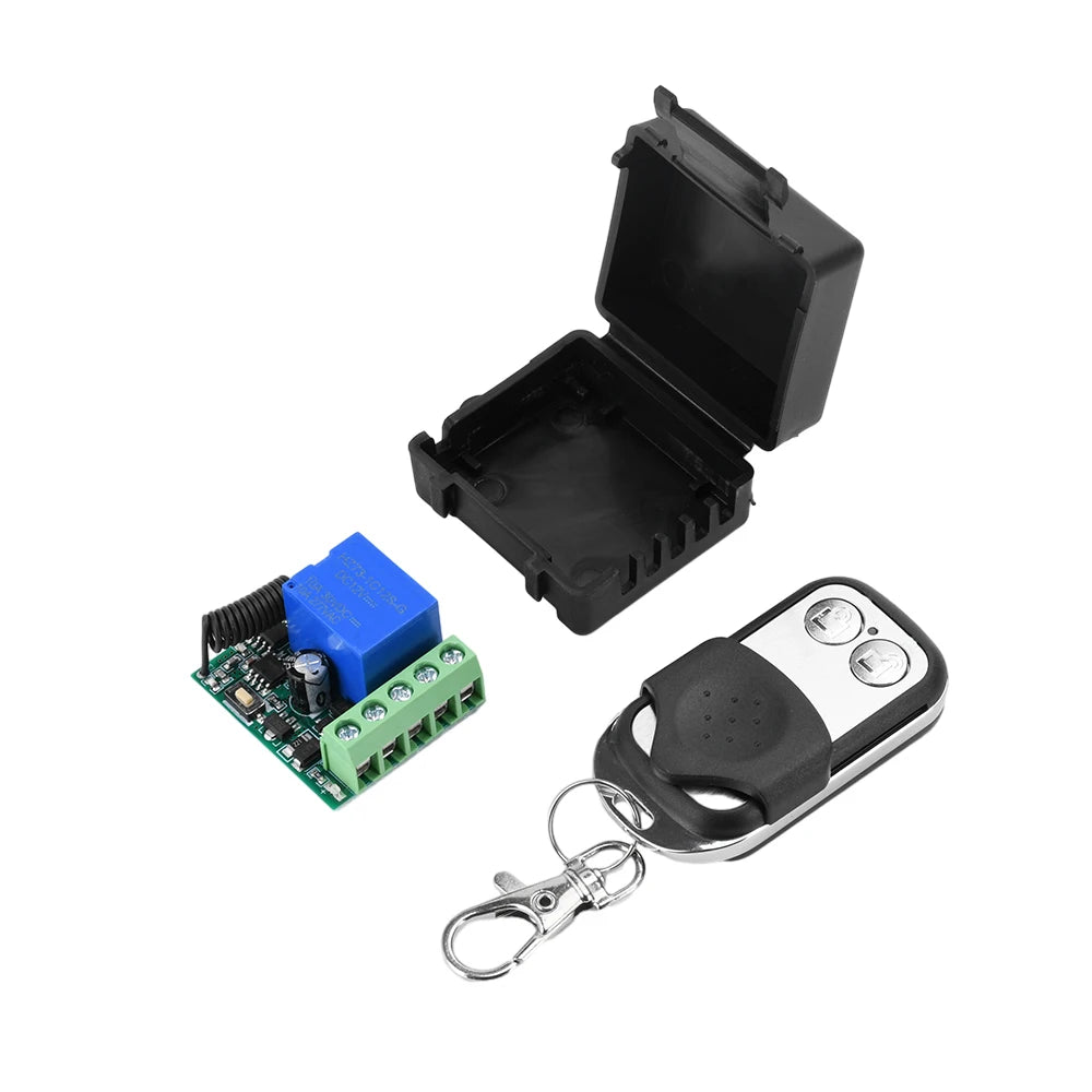 DC12V 433MHz Wireless Transmitter Receiver Module Single Relay Wireless Remote Control Switch Kit Smart Automation Module