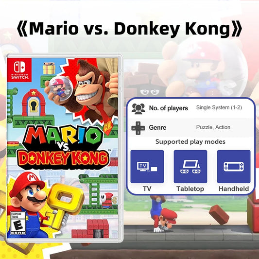 Mario Vs. Donkey Kong Nintendo Switch Game Original Cartridge Physical Card Multi-Language for Switch OLED Lite