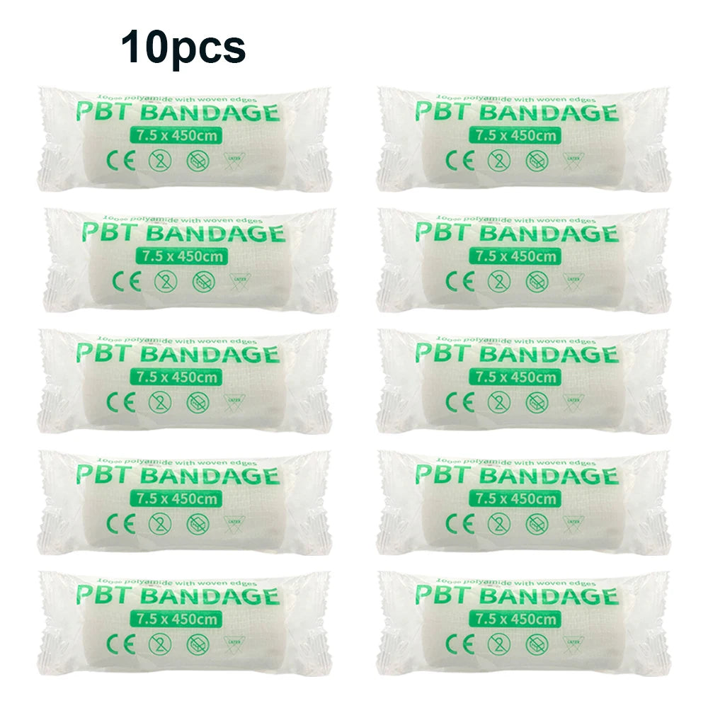 5/10/20pcs/lot 7.5cm X 4.5m Cotton PBT Elastic Bandage Medical Supply Conforming First Aid Gauze Wound Dressing Emergency Care