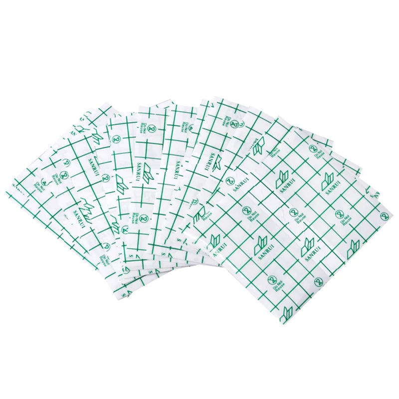 100Pcs Medical Waterproof PU Film For Wound Dressing Plaster Indwelling Needle Fixation  Transparent Adhesive Tattoo Film Tape