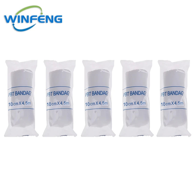 5Pcs Emergency PBT Elastic Bandages Medical Gauze First Aid Kit for Home Care Wound Dressing Nursing Survival Supplies
