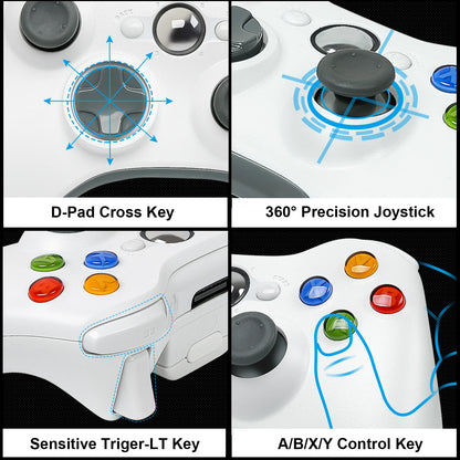 Gamepad For Xbox 360  Wireless Vibration Joystick For Microsoft PC Console Compatible with Windows 7 8 10 Game Controller