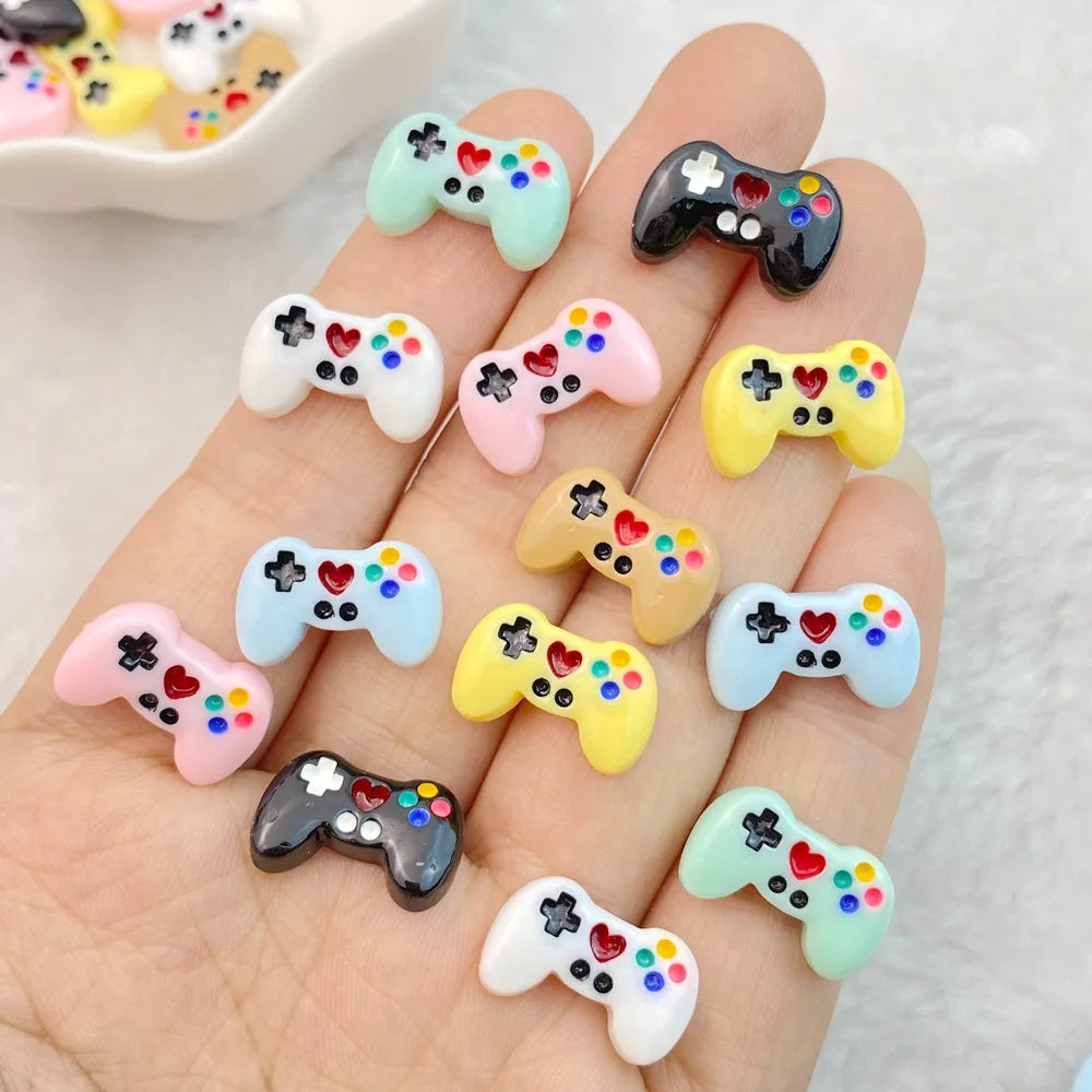 20Pcs Mixed Nail Art Resin Game Pad Designer Charms Rhinestones DIY Craft For Nail 3D Decorations Jewelry