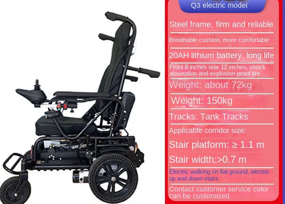Electric stair climbing wheelchair foldable special artifact for the elderly intelligent automatic stair climbing machine