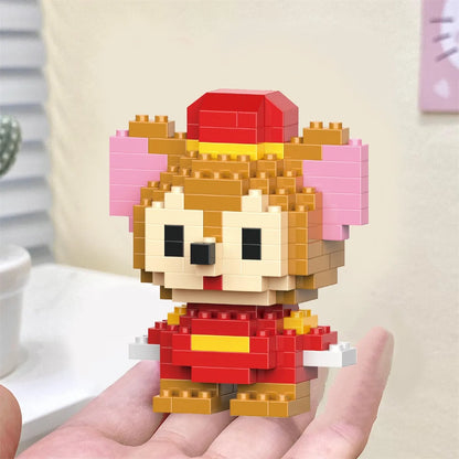 Disney Anime Princess Building Blocks Stitch Mickey Mouse mini Action toy Figures Blocks Toys Bricks Assemble Toys Kids Gifts