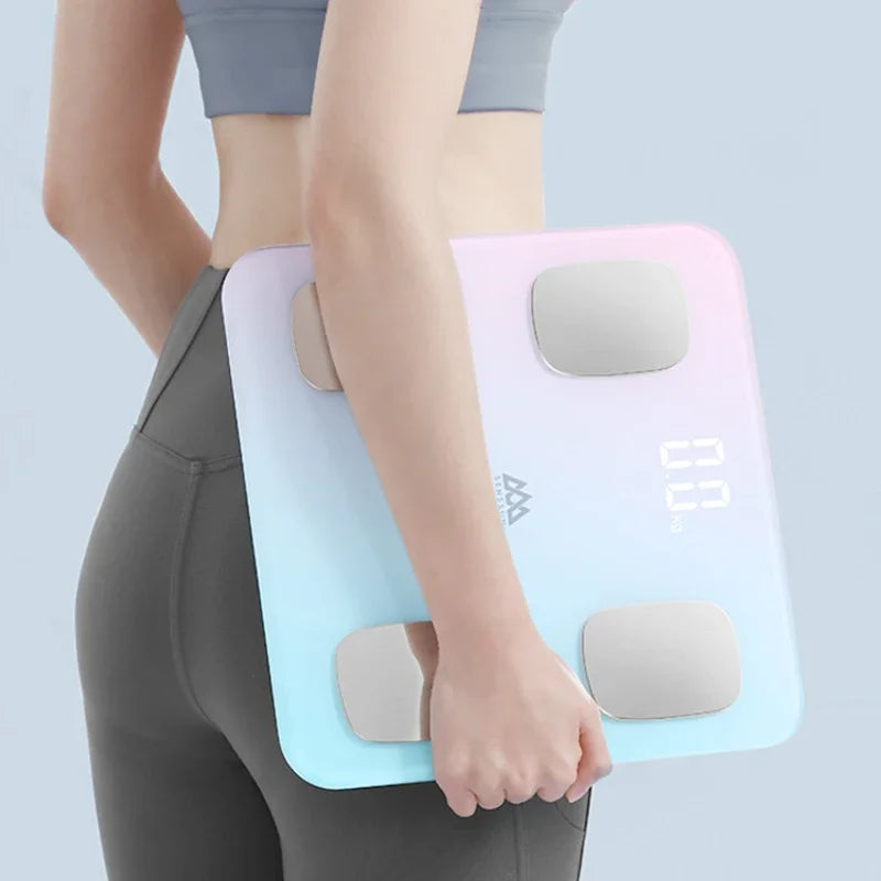 Smart Body Fat Scale:LED DisplayAPP IntegrationSmall Precision Electronic Scale for Health Tracking Bluetooth Weight Monitor.