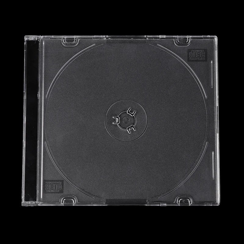 CD Storage Case Transparent Stand Acrylic Holders Ultra-thin Model With Film Disc Shell For CDs DVD Storage Holder Transparent